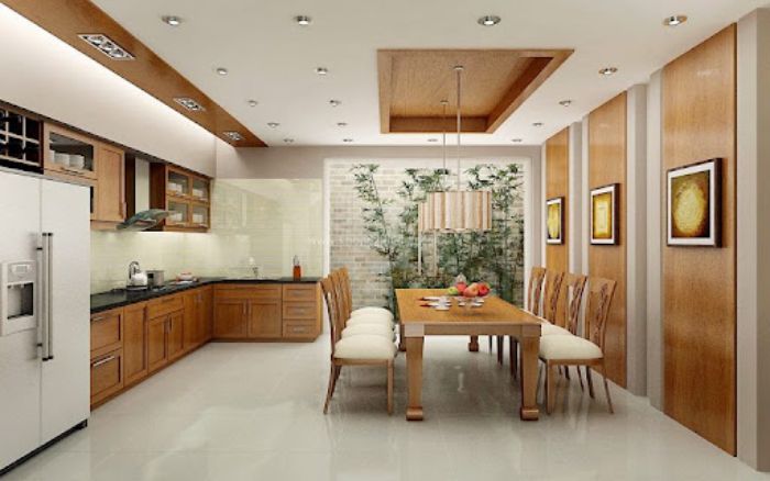 Nhà bếp tích hợp phòng ăn