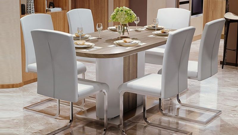 Bàn ăn kim loại tinh xảo vô cùng đẹp mắt