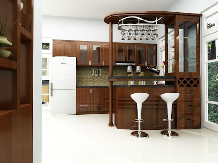 Mẫu nhà bếp có quầy bar hiện đại ấn tượng nhất