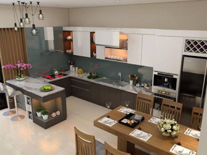 Mẫu nhà bếp Việt  phong cách hiện đại thường thấy hiện nay