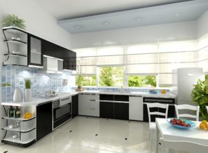 Nhà bếp không gian mở đẹp siêu hiện đại 