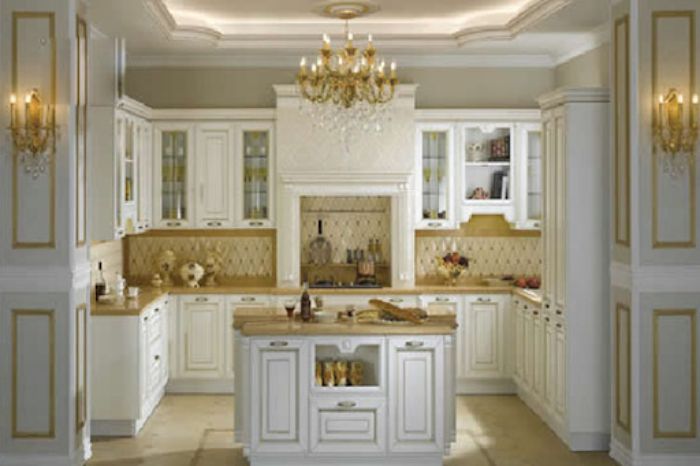 Thiết kế phòng bếp tân cổ điển đẹp tiện nghi