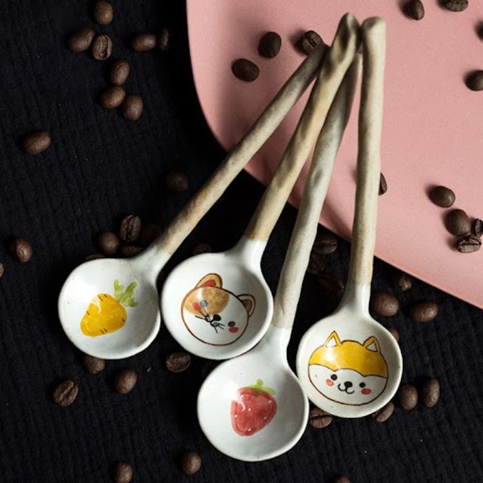Muỗng sứ Ceramic phong cách Nhật Bản