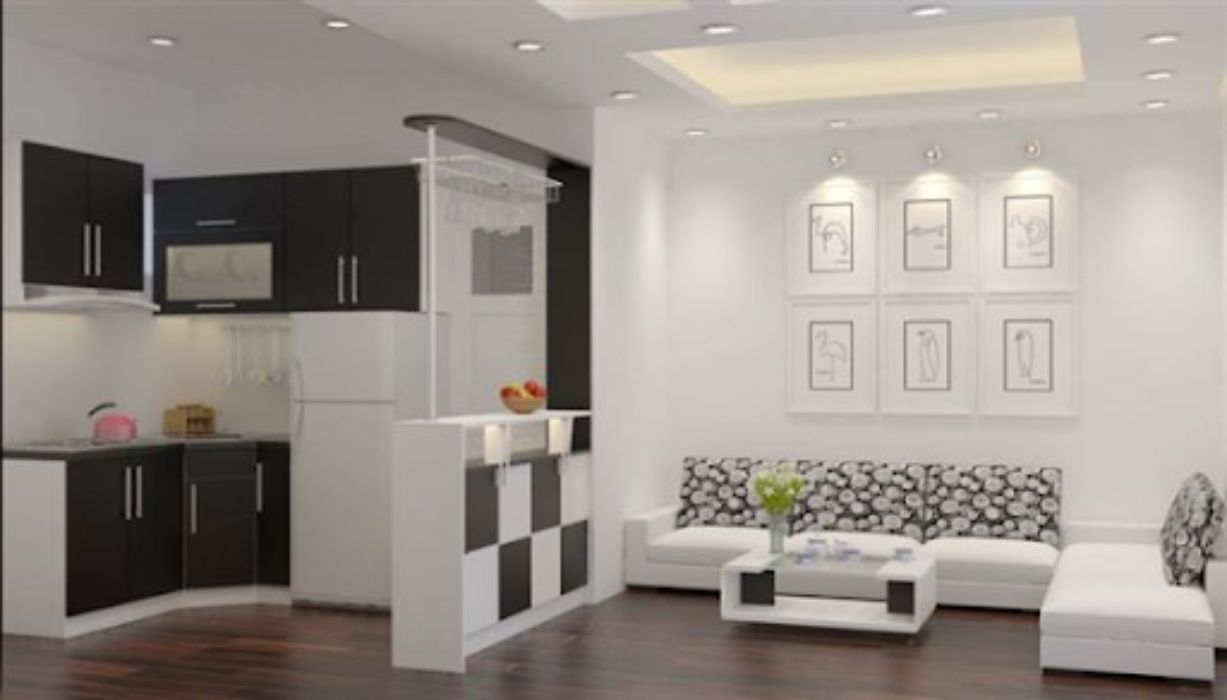 Phòng bếp liền phòng khách