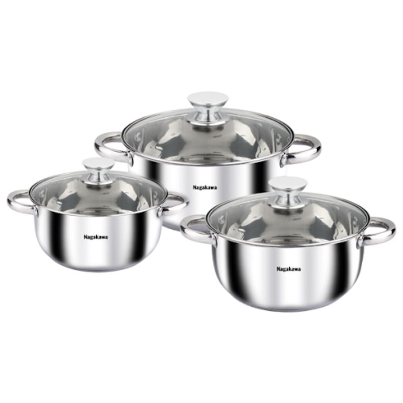 Bộ nồi inox 4 đáy Nagakawa NAG1304