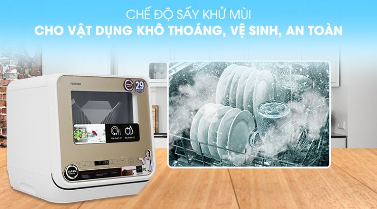 Máy rửa chén để bàn Toshiba DWS-22AVN