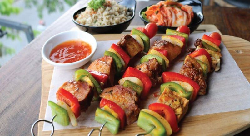 Thịt bò xiên rau củ